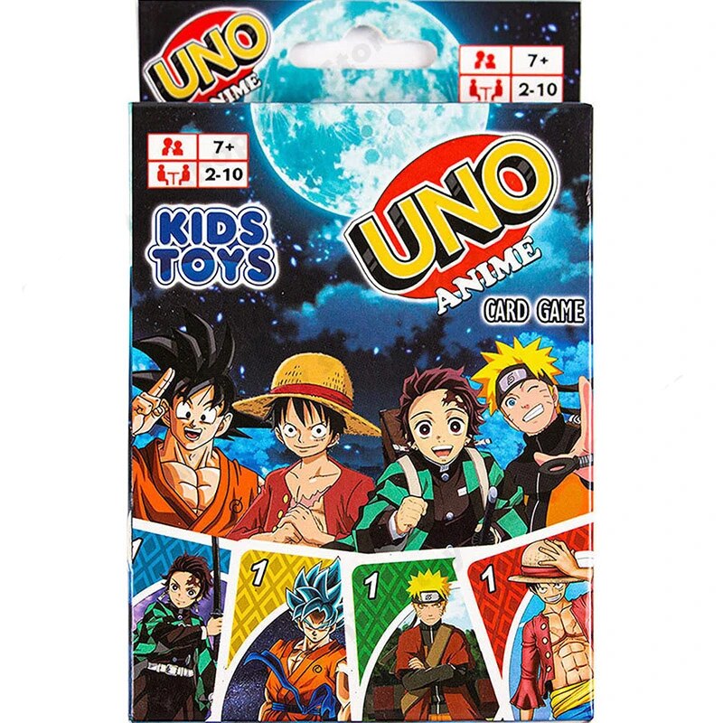 UNO Edición One Piece, Naruto, Dragon Ball, Demon Slayer