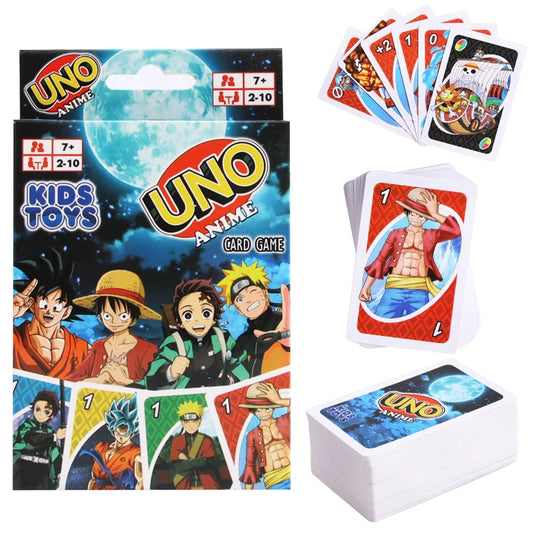 UNO Edición One Piece, Naruto, Dragon Ball, Demon Slayer